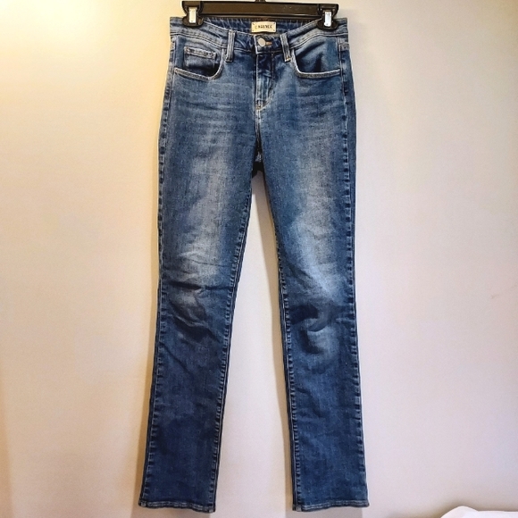 L'Agence Straight Leg Denim Jeans